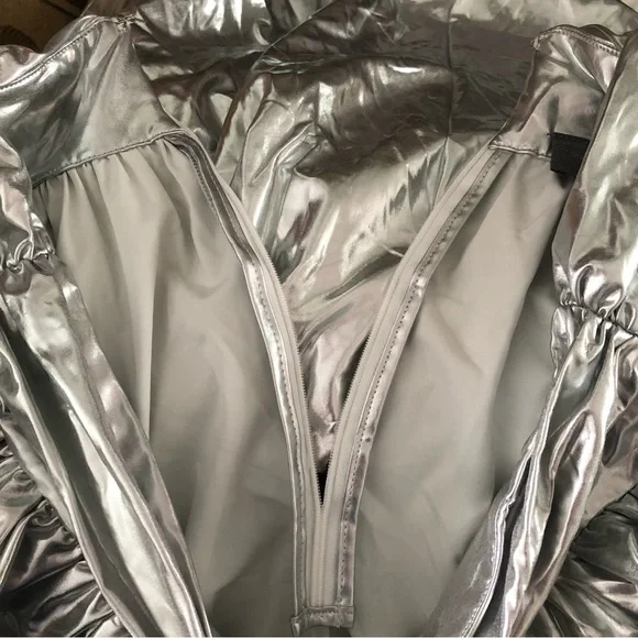 Anthropologie Sunday in Brooklyn Metallic Shine A-Line Skirt NWT FLAW Size Small